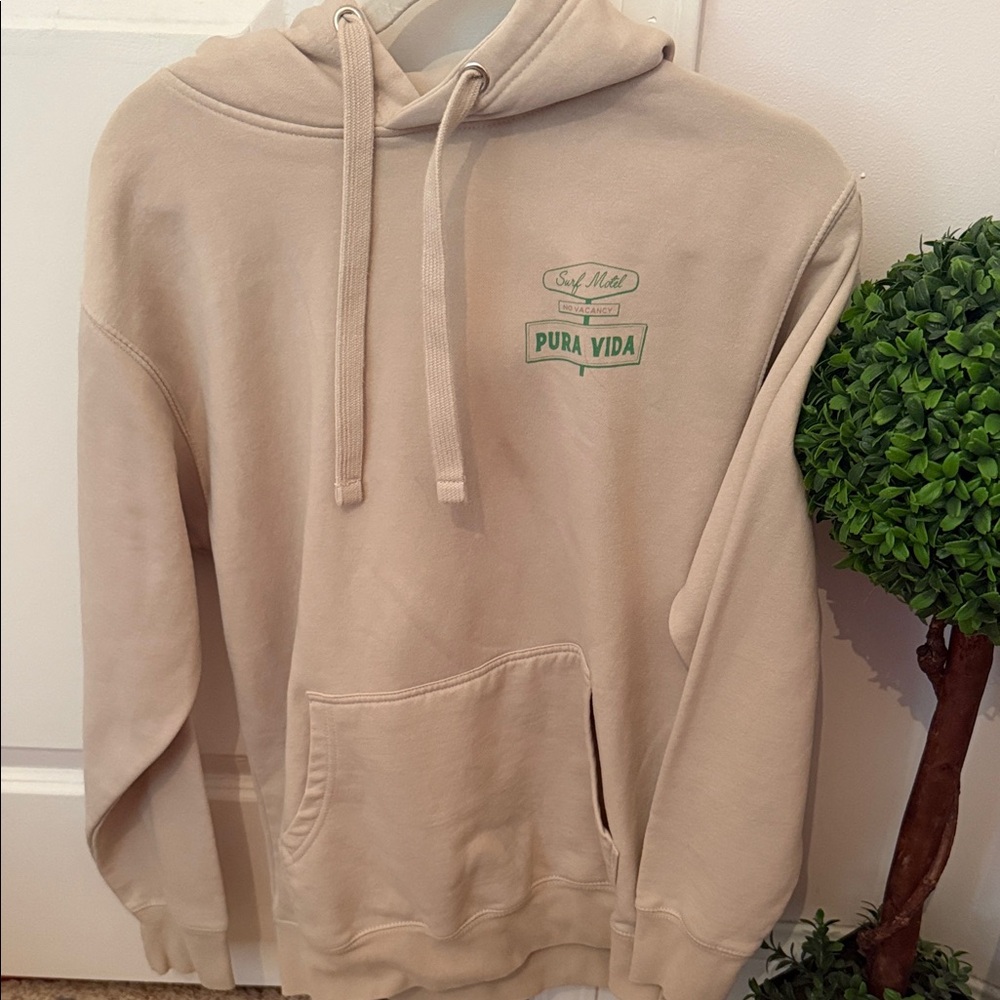 Pura Vida Beige Women’s Hoodie with cool design